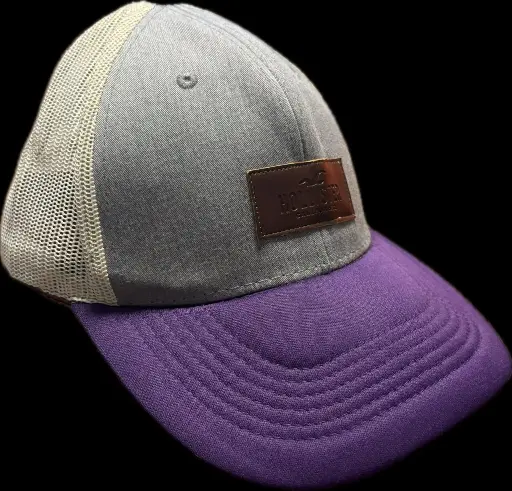 Gorra Gris y Purpura